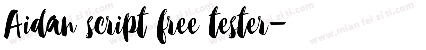 Aidan script free tester字体转换
